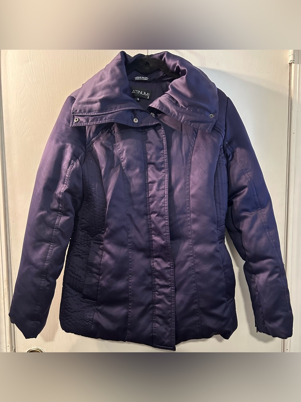 Women's Utex Platinum Purple Puffer Jacket Size M